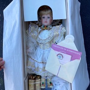 Christmas porcelain doll